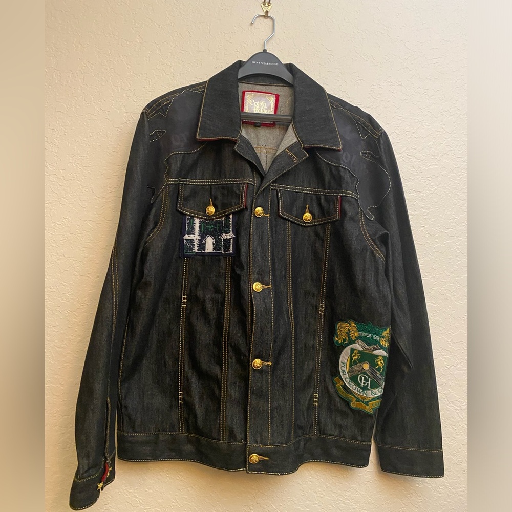 Crown Holder Men’s Jean Jacket XL Black